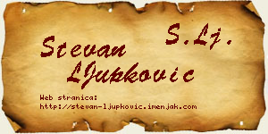Stevan LJupković vizit kartica